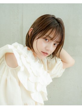 グレイス ヘアドレッシング 鷹匠(grace hair dressing) 顎ラインボブ×マロンベージュ