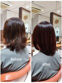 【髪質改善カラー】酸熱トリートメントカラー