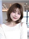 20代30代大人かわいい小顔くびれレイヤーカット前髪ボブウルフ