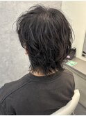 ダークアッシュ/ニュアンスパーマ/韓国マッシュ/スペインカール