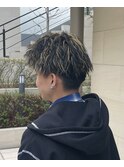 ツイスパ×ハイライト アップバングスタイル