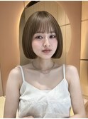 前髪顔まわりボブレイヤーボブ顔まわり縮毛矯正haruhi
