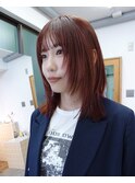 ミディアムレイヤー/ボルドー/顔周りレイヤー