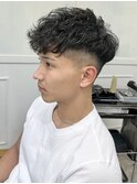 メンズ　ショート　スペインカール風パーマ