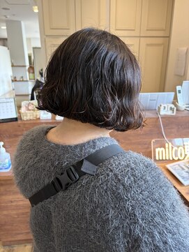 ミルコ 東川口店(milco) 切りっぱなしボブ×パーマ