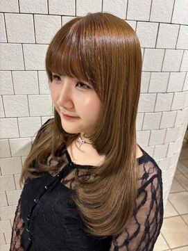 エムプラス センター北(M.plus) 韓国レイヤー ブリーチなしカラー ミルクティーベージュ