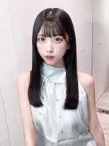 アルバム 池袋(ALBUM) 暗めカラー韓国ヘア前髪カットおくれ毛_F30514