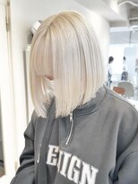 テトラ バイ ネオリーブ 横浜西口店(tetra by neolive)&nbsp;ボブ　ホワイトカラー　ケアブリーチ　ダブルカラー