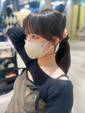 アリスバイアフロート 自由が丘(ALICe by AFLOAT) 小顔みせおくれ毛カット／サイドバング／オリーブベージュ