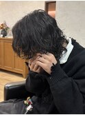 ウルフカット×波巻きツイスパmix