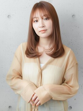 ココアブラウン　バタフライカット　ヘーゼルブラウン