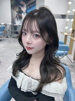 ボタン 熊本(VOTAN)&nbsp;透ける暗髪/レイヤーカット/顔まわり/韓国ヘア/熊本美容室