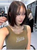小顔見えレイヤーボブ