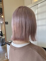 ラフ バイ マグ 南松本(R.A.F. by Mag)&nbsp;春カラー◎ケアブリーチ×ペールピンクカラー切りっぱなしボブ