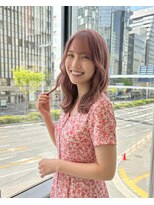 ハーツオオサカ(HE:ARTS OSAKA)&nbsp;韓国ヘアレイヤー透け感ピンクカラーセミロング韓国レイヤー