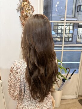 アミュレ ヘア サロン(Amule hair salon) 透明感のあるオリーブベージュ梅ヶ丘美容院ダブルカラー