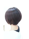 ■マッシュ風丸みショートボブ