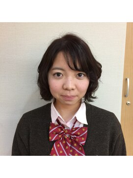 ヘアデザイン ラポール 茨木店(hair design Rapport) 黒髪甘めバングでフェミニンガーリーホイップミディ☆