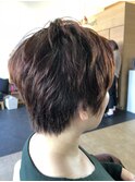 ベリーショート×レッドブラウン