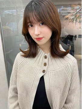 ロンド マーレ 天神大名店(Lond mare) 福岡くびレイヤーすたいる顔周りカットハイトーンカラー