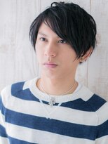 モッズヘアメン 名護大東店(mod's hair men) ラフフェザーなネイビーブラック七三分メンズカットh名護大東