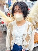 ショートウルフ×ぬれパーマ
