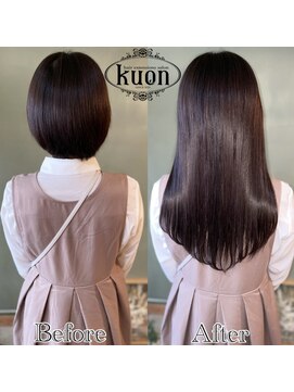 クオン(kuon) ショートボブ→憧れのロングヘアに♪【シールエクステ】