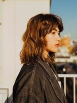 エクファ ヘア リゾート 大津 瀬田店(ex-fa hair resort)&nbsp;黒髪グレージュレイヤーロング前髪パーマ