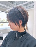 【丸み可愛いショートボブ】