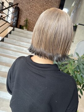 if 裾カラー/ブラック/ブロンド