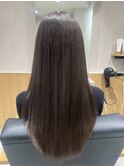 髪質改善カラー+オリーブグレージュ