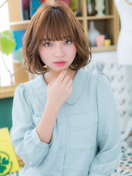 カバーヘアアンドスパ ブリス 浦和(COVER HAIR&SPA bliss) 大人可愛いハイライトくせ毛風ふわふわボブc5浦和20代30代40代!