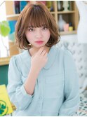大人可愛いハイライトくせ毛風ふわふわボブc5浦和20代30代40代