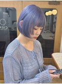 ブルーパープル/ブリーチカラー/ケアブリーチ/ハイトーンカラー
