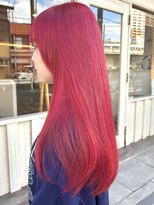 ジェムヘアスタジオ 湘南平塚南口店(Gem Hair Studio)&nbsp;エフェクトブリーチ×ピラミンゴ『ボルドーレッド』【Gem神原】