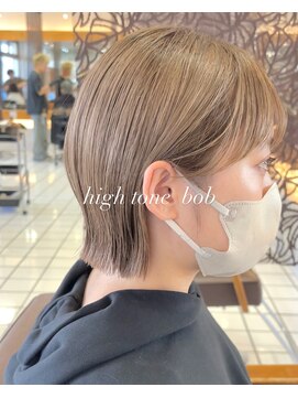 ヘアーアンドメイク サワ 上田本店(SAWA) 20代30代大人可愛いエアリーボブミルクティーベージュ透明感