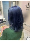 10代20代30代大人可愛い韓国風シースルーバング透明感ブルージュ
