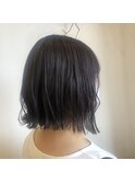 切りっぱなしボブ×グレージュ