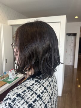 スウィッチグラン(hair salon switch grand) カジュアルウルフ×アッシュ系カラー　コテアレンジ