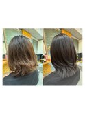 伸ばしかけレイヤーカット
