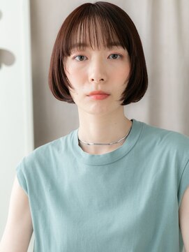 カバーヘア ブリス 戸田公園西口店(COVER HAIR bliss) シースルーバング切りっぱなしミニボブTc4戸田公園20代30代40代