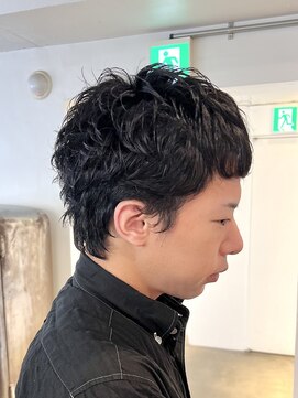 マカロニコースト(macaroni coast) メンズ癖毛風パーマショートベリーショート刈り上げないショート