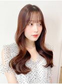 ・大人ガーリーダークアッシュミディアムレイヤー似合わせカット
