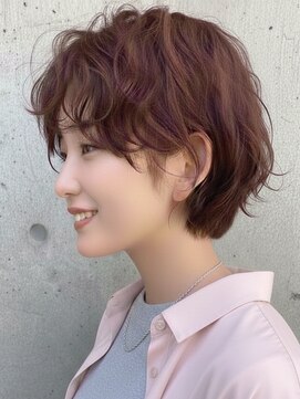 トゥルートラスト アン 下石田店(True Trust un) ショートボブ×ニュアンスパーマ×ココアブラウン