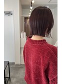 タッセルボブ × ピンクベージュ