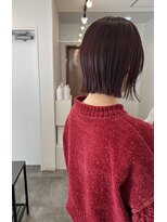 ルヴェルヘアー(Revel hair) タッセルボブ × ピンクベージュ