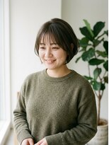 フルショウ 栄店(FURUSHO) ひし形ショートボブ/ダークアッシュブラウン/内はねボブ