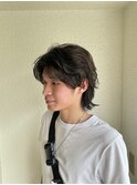 センターパートウルフ