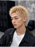 228. ブリーチ/ハイトーン/メンズ/束感/刈り上げ