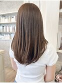 福山市美容室Caary髪質改善ストレートパーマ秋ベージュカラー